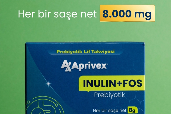 Aprivex Inulin + Fos Prebiyotik Lif Takviyesi 30 Günlük Saşe