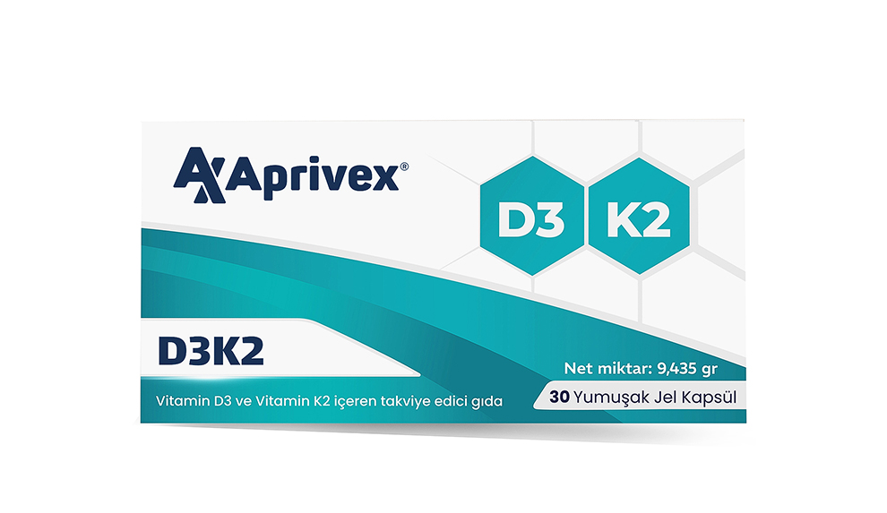 Aprivex D3 - K2 30 Yumuşak Kapsül