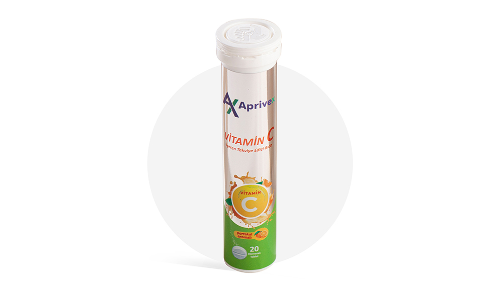 Aprivex Vitamin-C 20 effervescent tablets