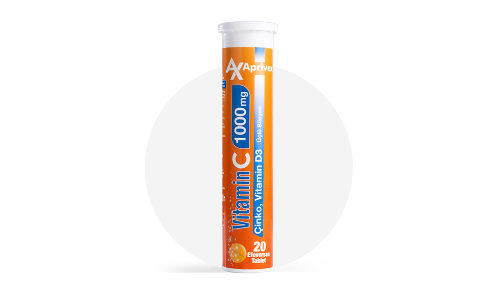 Aprivex Vitamin C 1000 mg Üçlü Bileşen